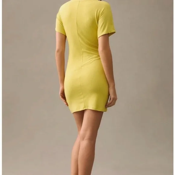 Daily Practice Nico by Anthropologie Celery Tie-Waist Short Sleeve Dress XS - Picture 2 of 11